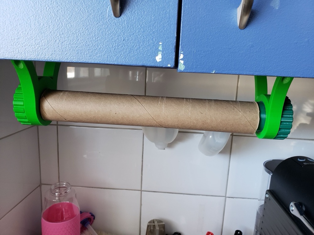 Vidalı Dolap Altı Kâğıt Rulo Tutucusu (Tuvalet Kâğıdı ve Kâğıt Havlu) görsel 4