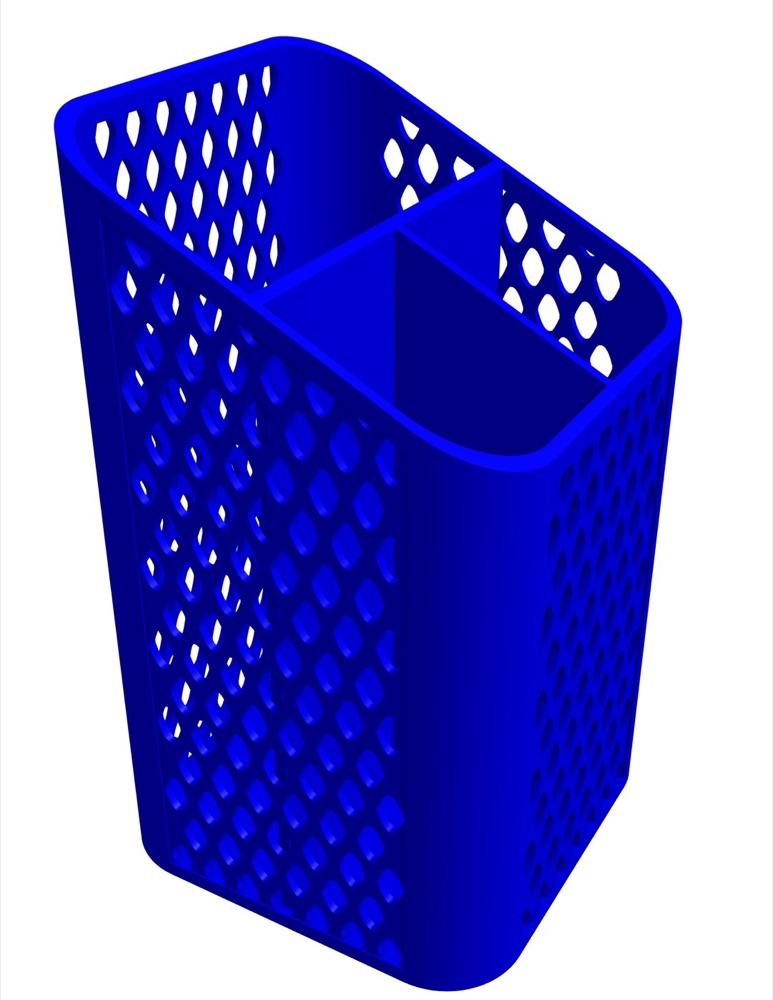 Delikli Modern Kalemlik (İki Bölmeli) görsel 2