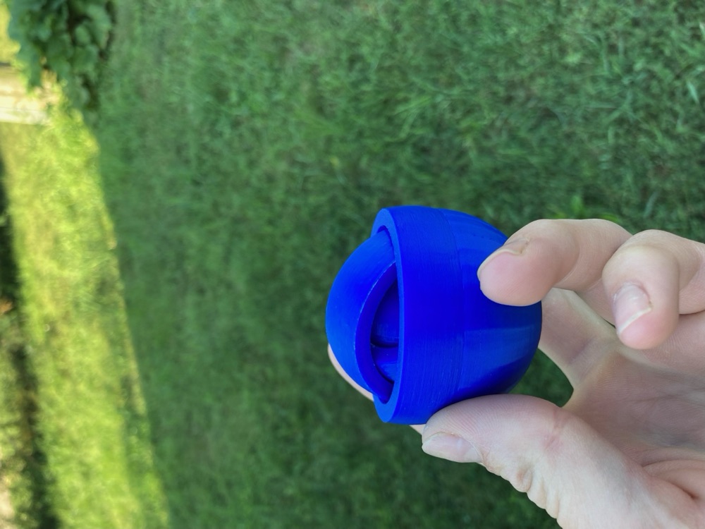 Kubbeli Kapaklı Dönen Halkalı Fidget (İç İçe Halkalar, 60 mm) görsel 3