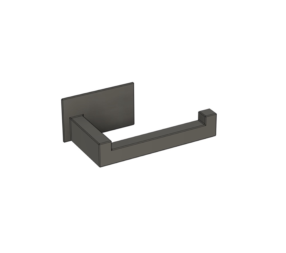 Sade Minimalist Duvar Tuvalet Kâğıdı Tutucusu (Açık Uçlu Çubuk) görsel 2
