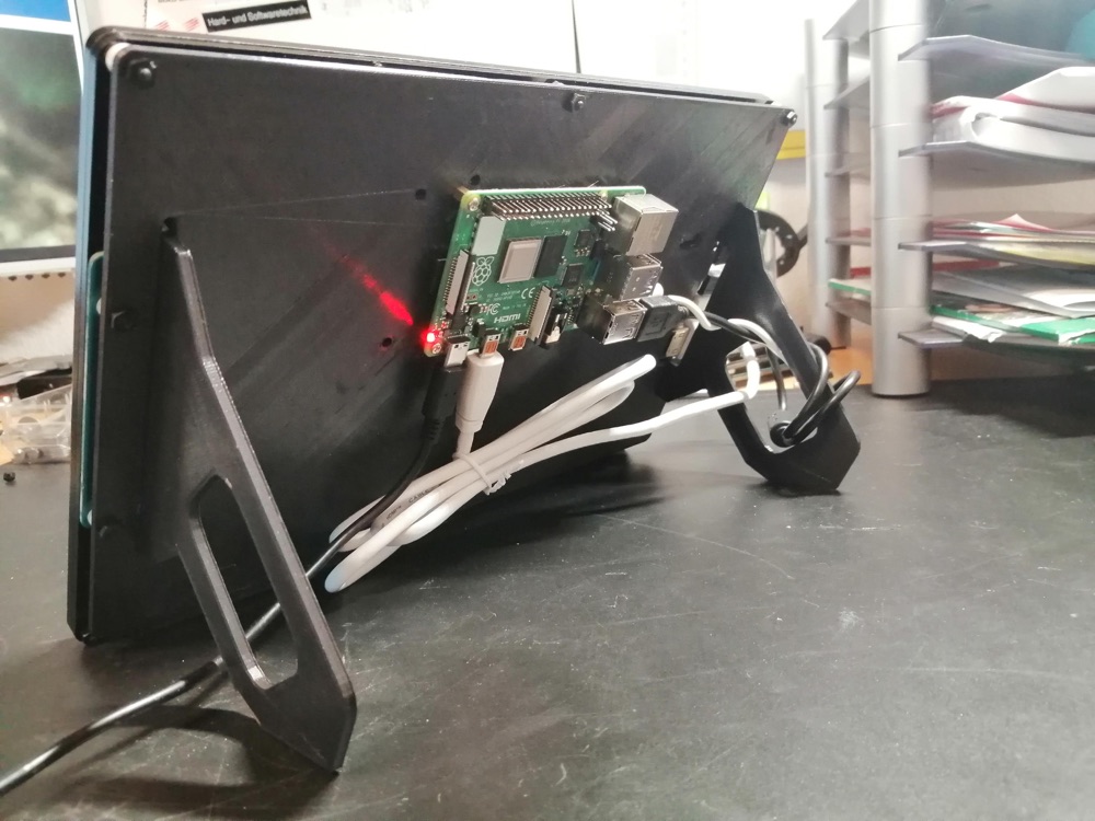 Raspberry Pi 10" Dokunmatik Ekran Arka Panel + Stand