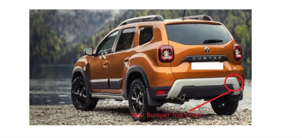 Renault Duster 2018 Arka Tampon Çeki Demiri Kapağı görsel 4