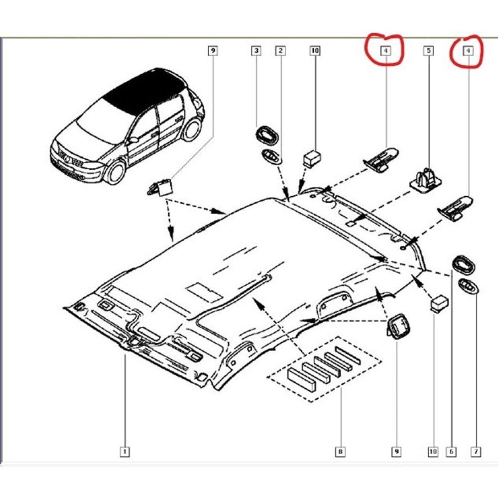 Renault Megane 2 Tavan Döşeme Klipsi görsel 3