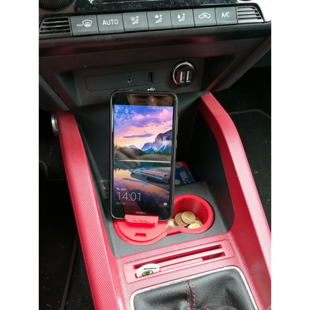 Skoda Fabia 3 Uyumlu Telefon Tutucu ve Bardaklık Düzenleyici