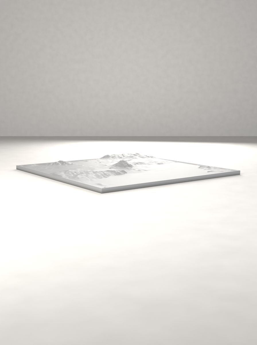 Süphan Dağı Rölyef Haritası (200 × 200 mm, Topografik Duvar Dekoru) görsel 4