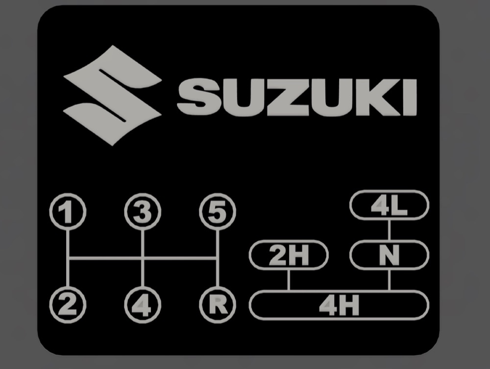 Suzuki 4x4 Vites Göstergesi Plakası