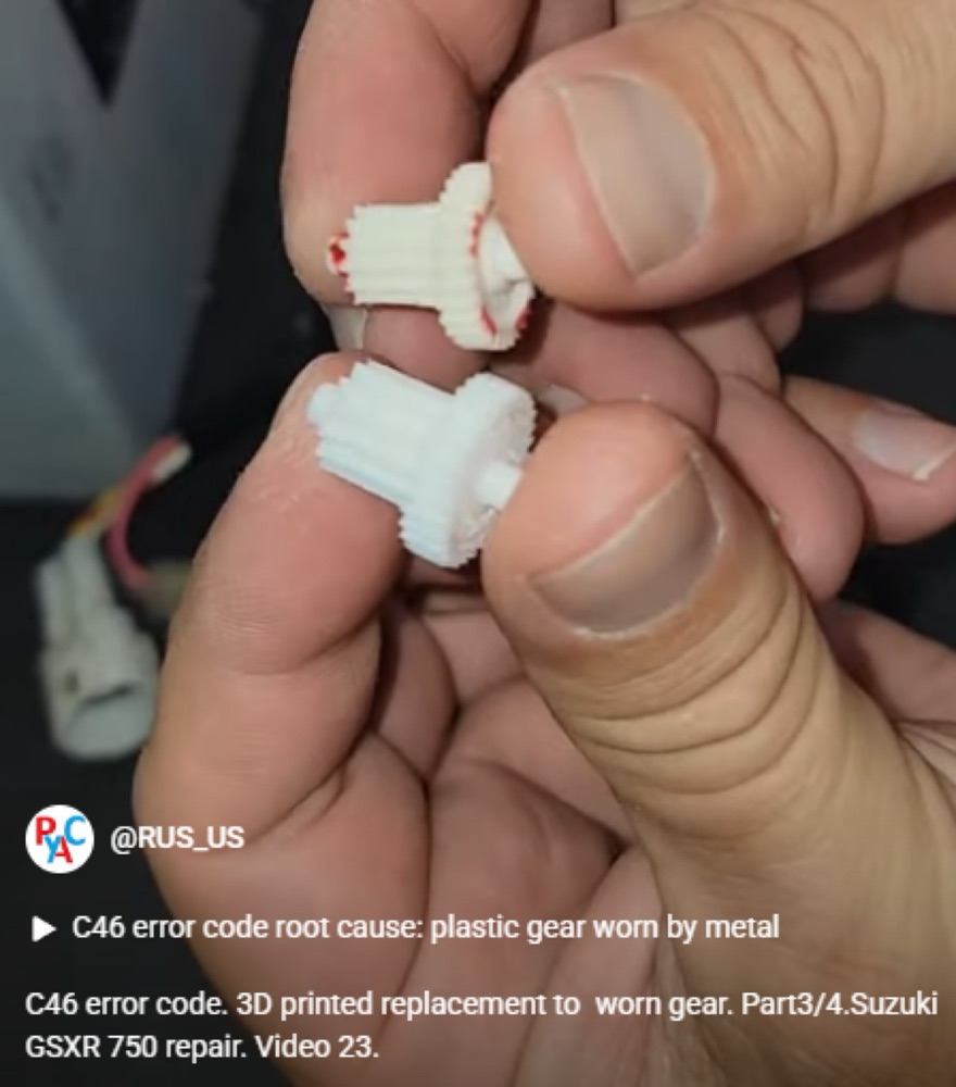 Suzuki GSXR 750 egzoz valfi aktüatör dişli seti