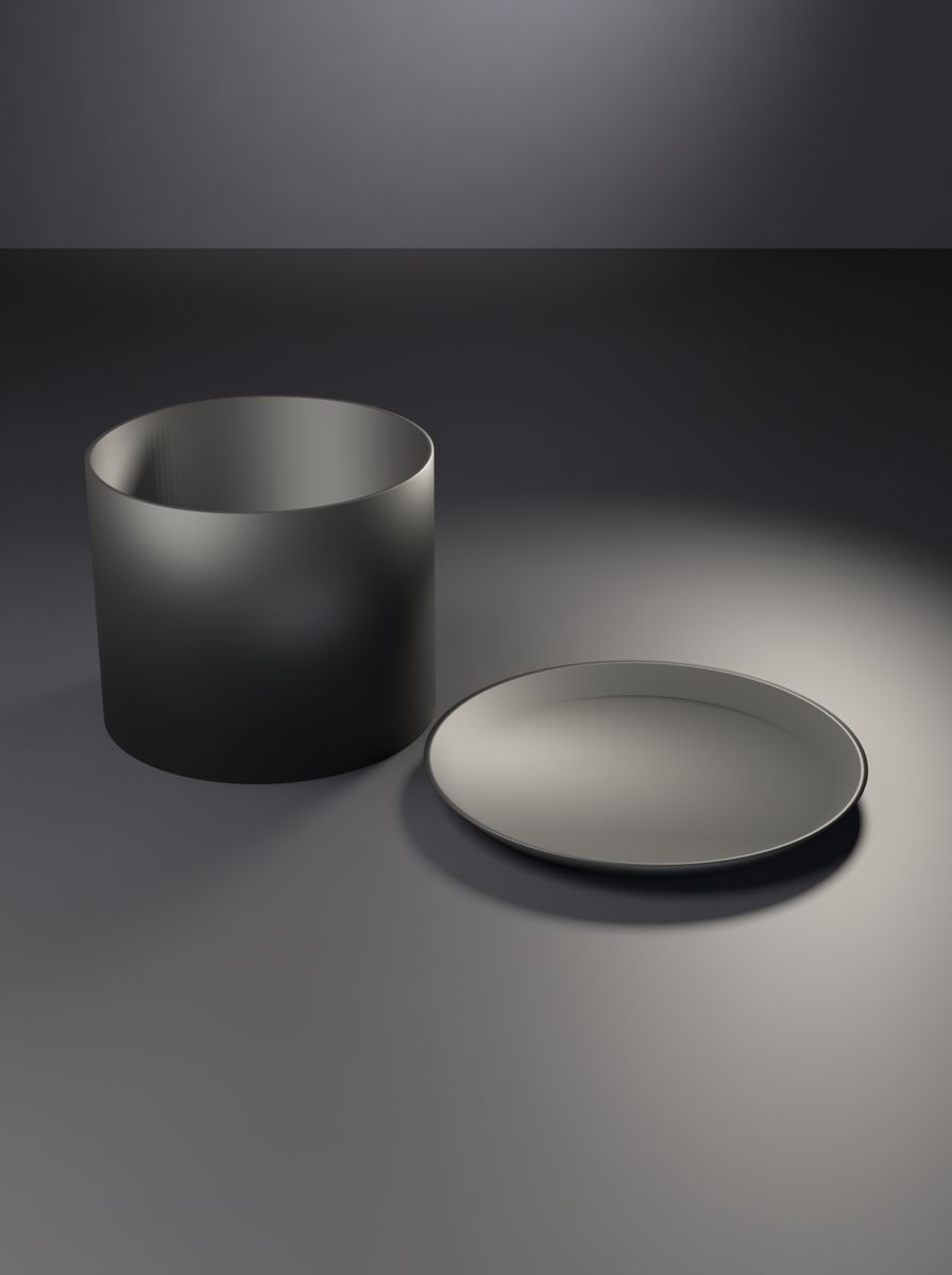 Tabaklı Silindir Saksı (110 mm Çap, 90 mm Yükseklik, Drenaj Delikli)