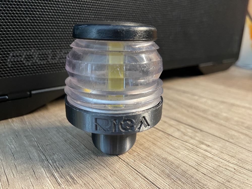 Tekne Beyaz Seyir Feneri Tabanı + GoPro Bağlantısı görsel 2