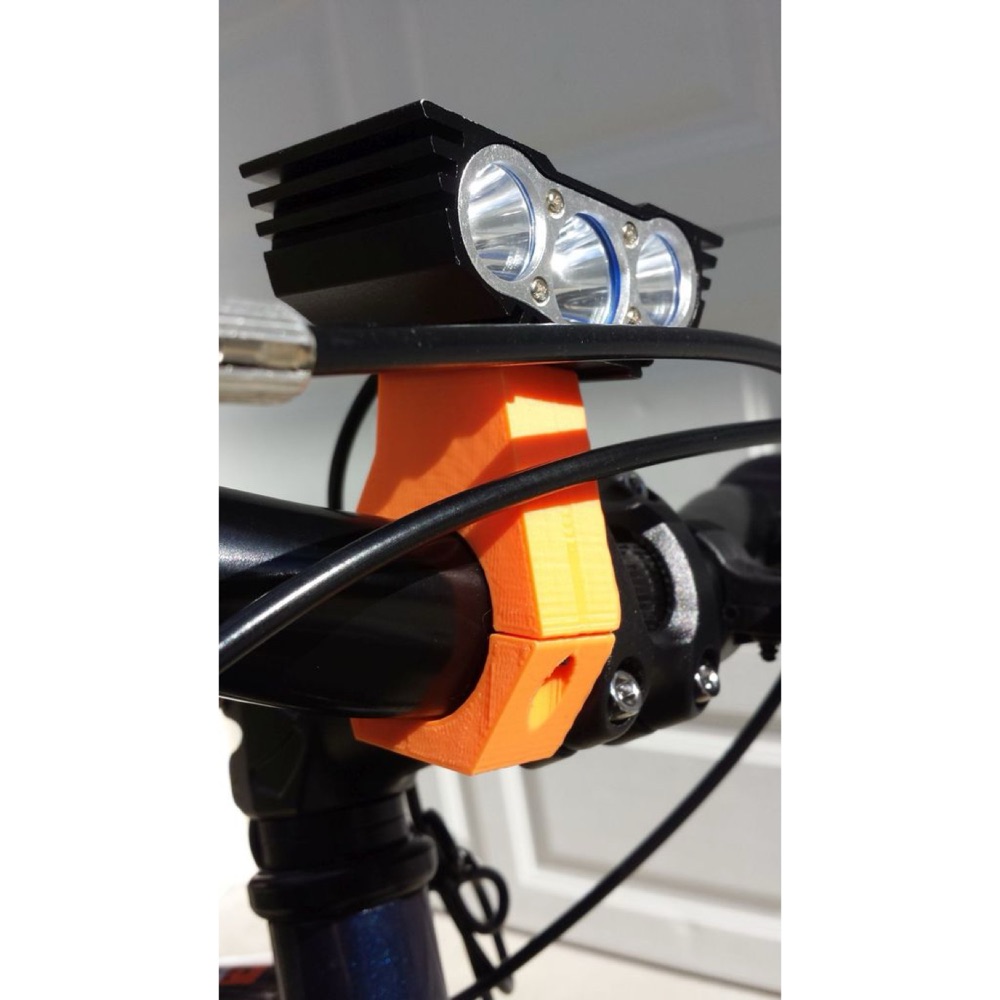 Bisiklet 31.7mm Gidon LED Far Tutucusu görsel 2