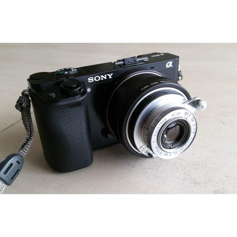 Sony NEX / E-Mount Gövdede Industar-22 Objektif için M42 → M39 Halka (NEX-M42 Adaptörüne Takılır)