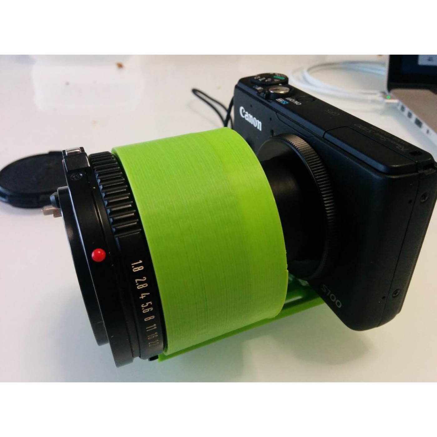 Canon PowerShot S100 ve FD 50mm Lens için Makro Rig Braketi görsel 2