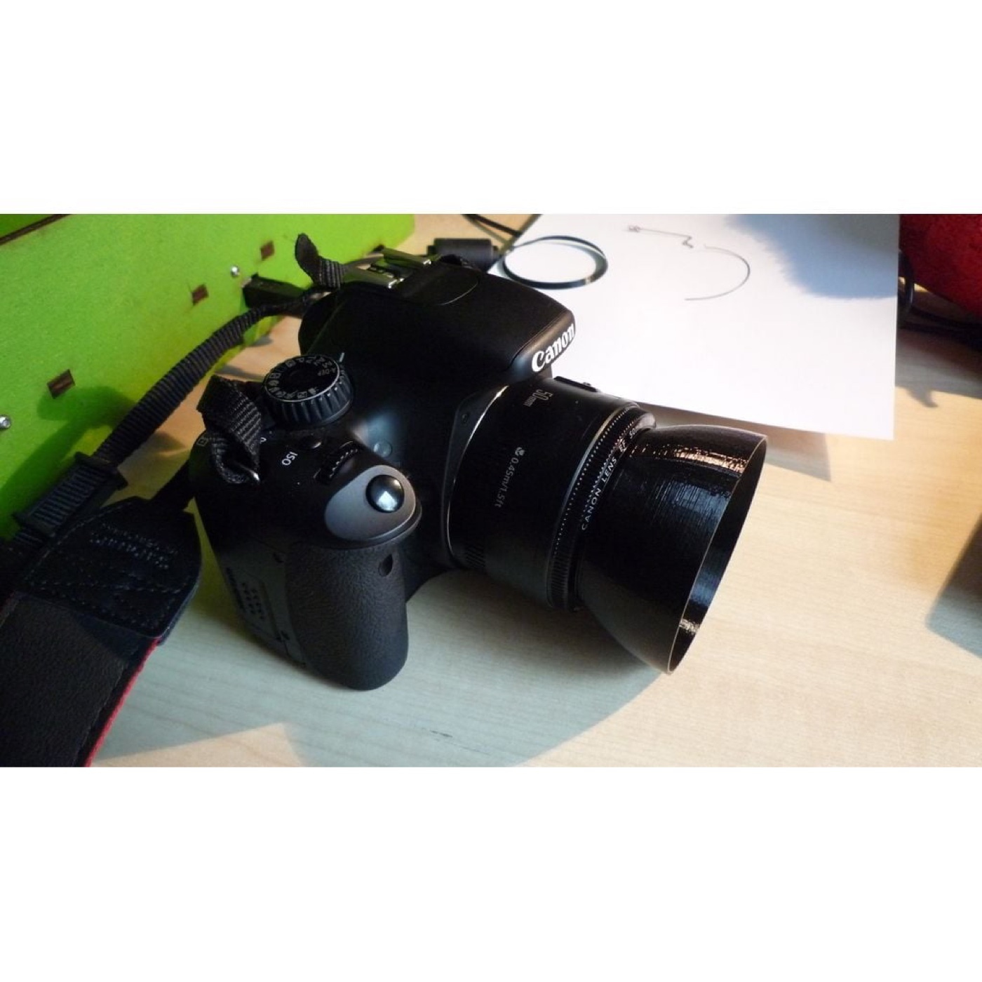 Canon EF 50mm f/1.8 için Silindirik Lens Parasoleyi görsel 2