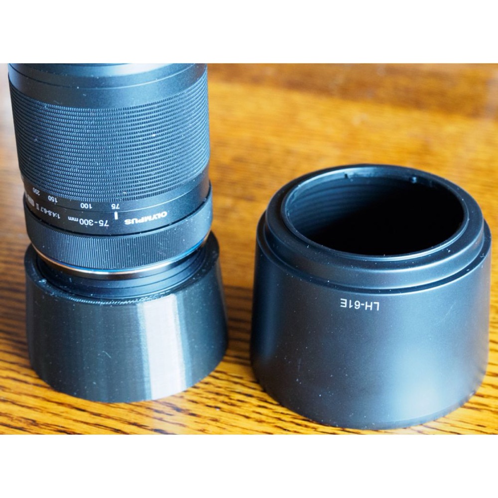 Olympus M.Zuiko 75-300mm Lens Parasoleyi (Ters Çevrilebilir)