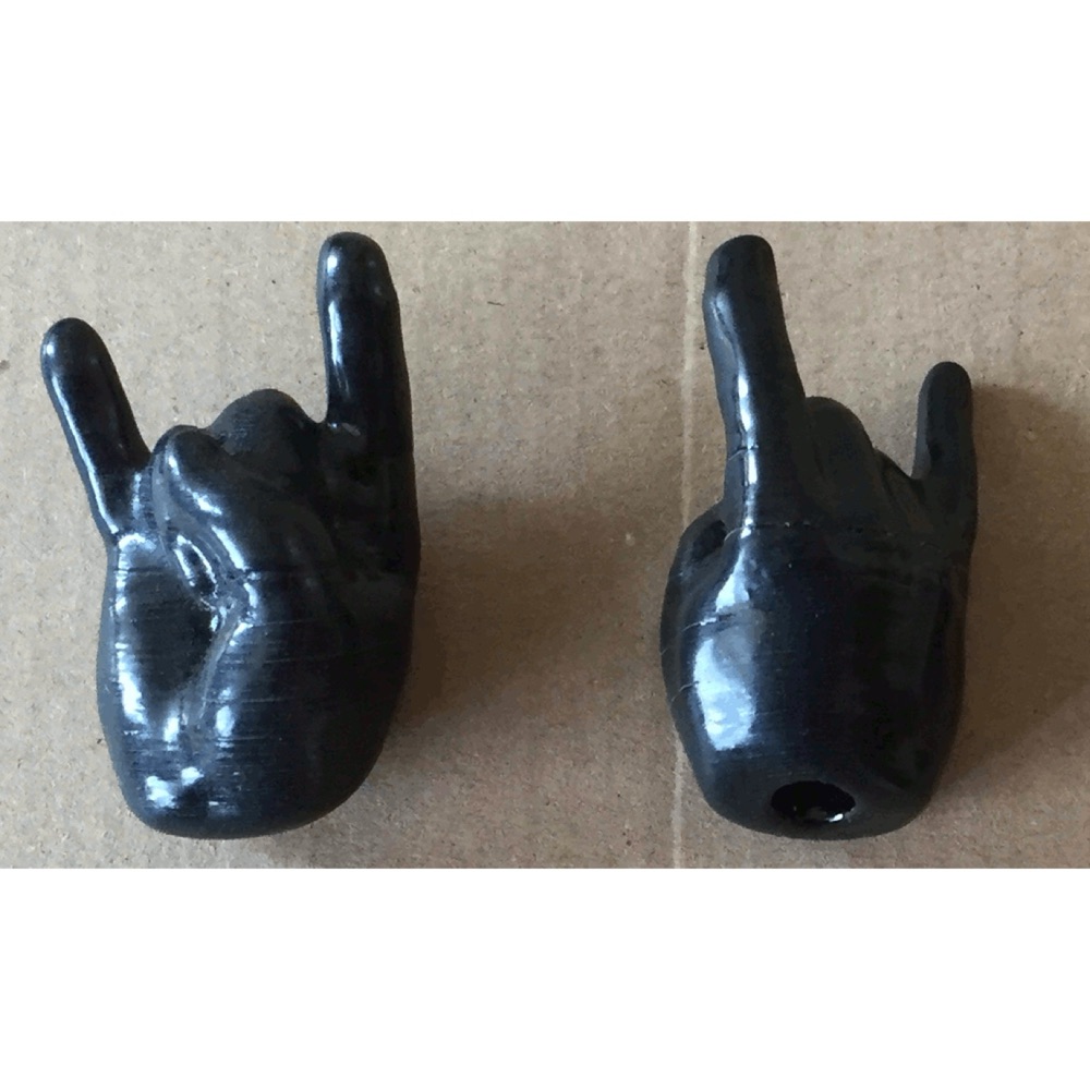 Bisiklet Rock El İşareti Şekilli Supap Kapağı (Presta) görsel 3