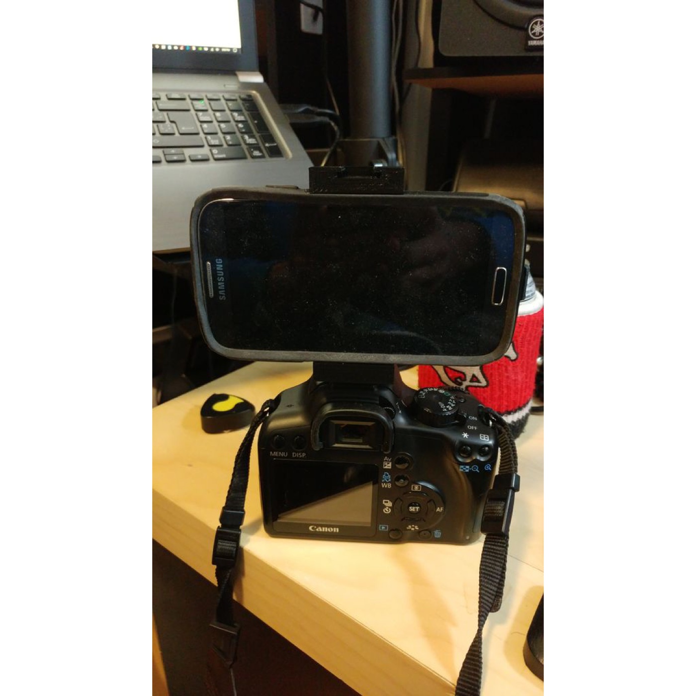 Canon Hotshoe için Ayarlanabilir Telefon Tutucusu