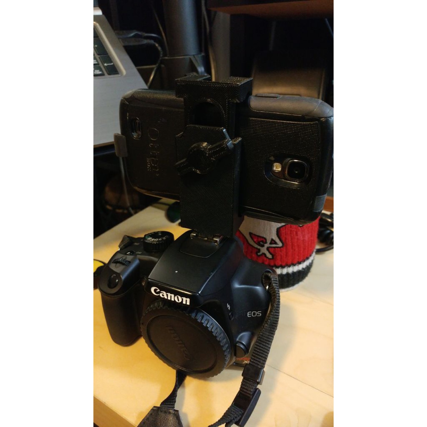 Canon Hotshoe için Ayarlanabilir Telefon Tutucusu görsel 2