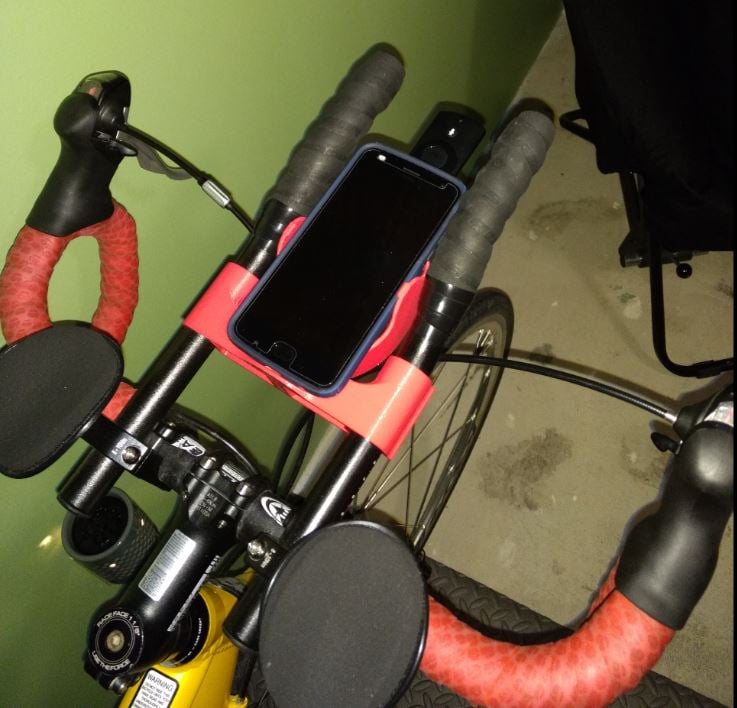 Bisiklet Aerobar (Triatlon Gidonu) Telefon Tutucusu görsel 1