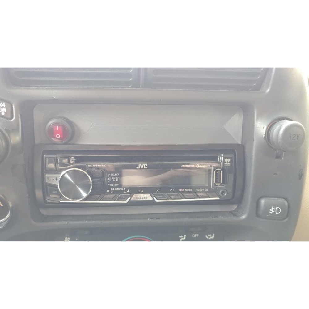 Ford Ranger Single-DIN Radyo Çerçevesi (Anahtar Delikli) görsel 2