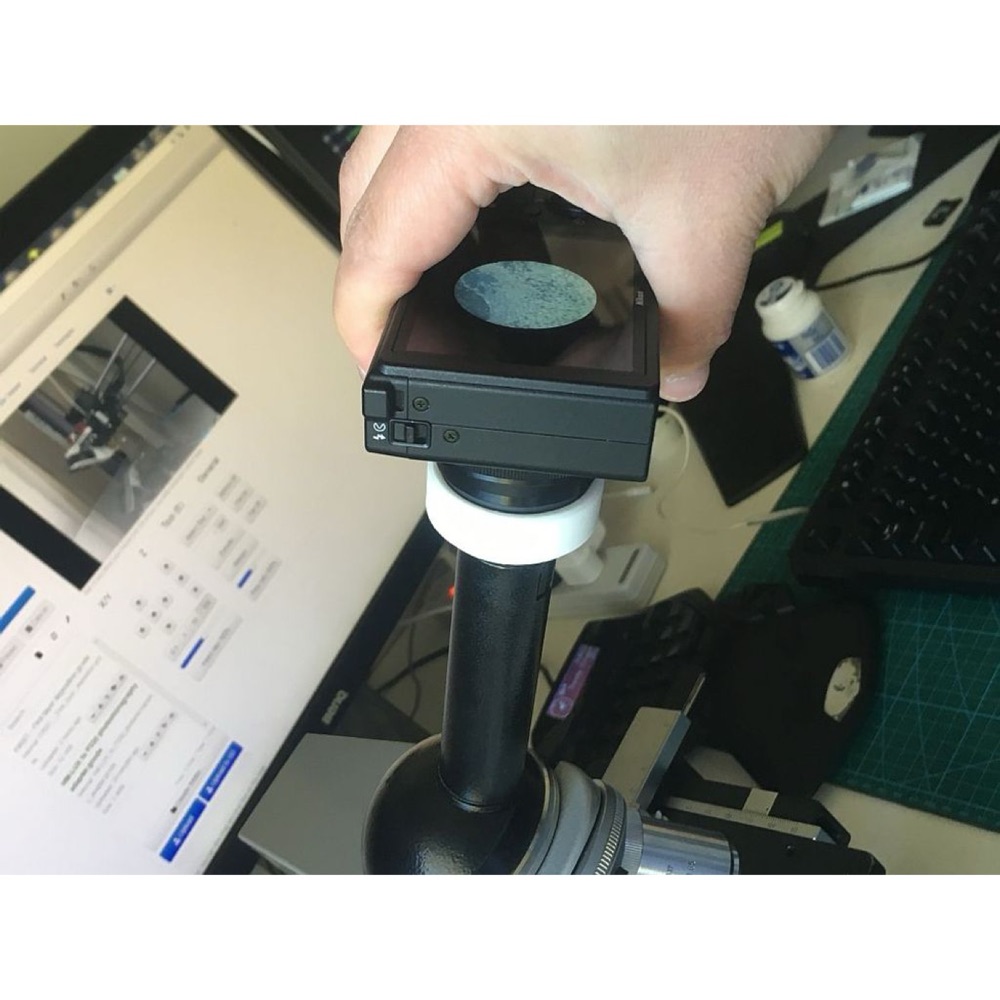 Nikon Coolpix P330 için Leitz Periplan NF 10x Mikroskop Oküler Adaptörü