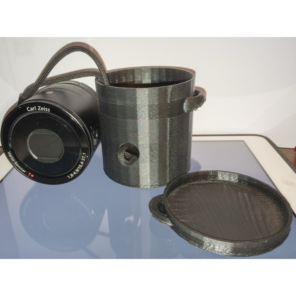 Sony QX100 Lens-Kamera için Kapaklı Saklama Kutusu (Bilek Askısı Geçişli) görsel 2