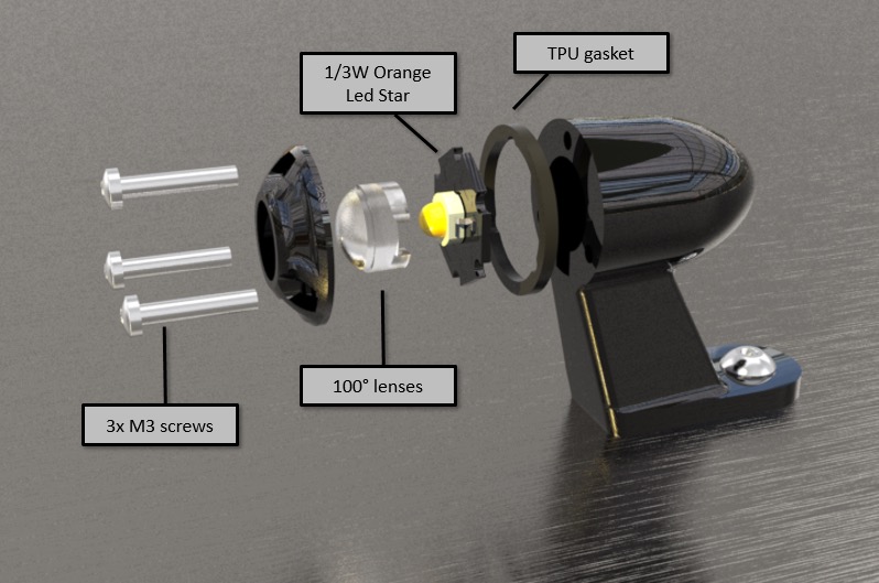 Motosiklet Yıldız LED Sinyal Lambası Kapağı görsel 2