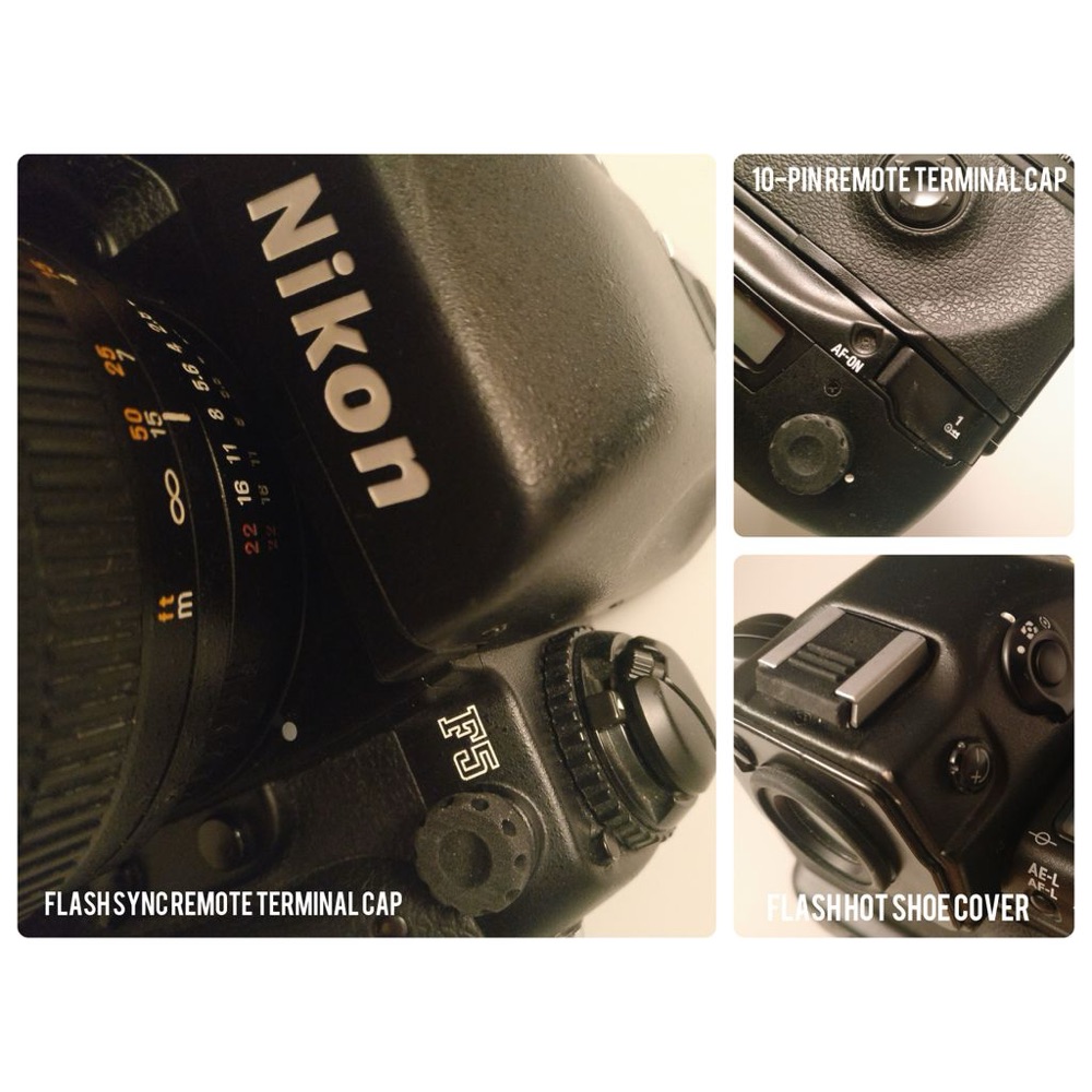 Nikon F5 Kapak Seti (Flaş Ayağı, 10 Pin Uzaktan Kumanda ve Flaş Senkron Terminali) görsel 1
