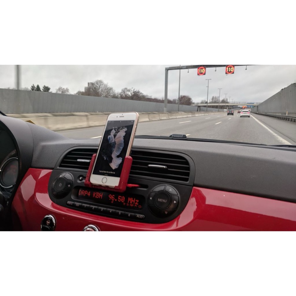 Fiat 500 Torpido Telefon Tutucusu