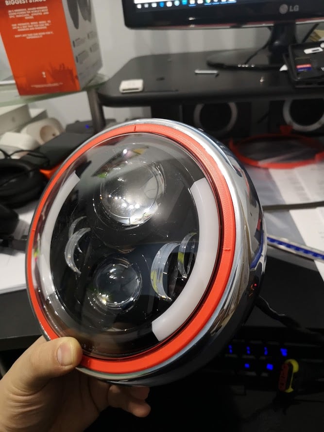 Ducati Monster LED Far Adaptörü (7 İnç) görsel 3