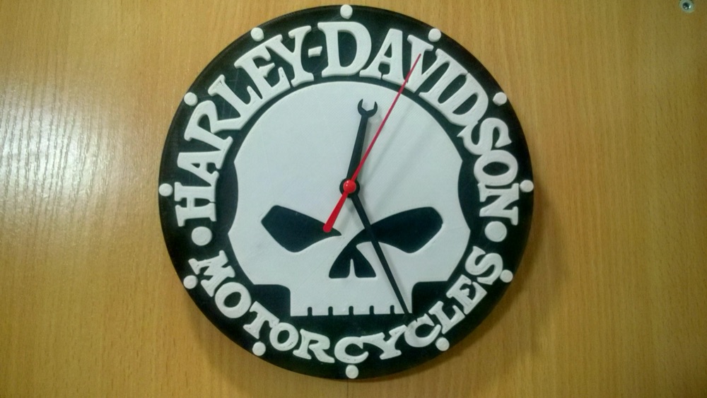 Harley Davidson Duvar Saati (189 mm) görsel 3