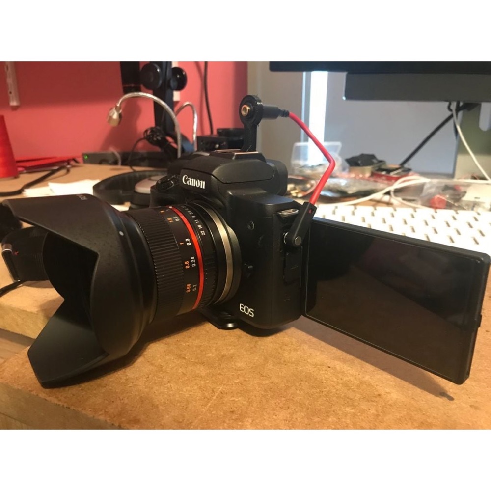 Canon EOS M50 için Flaş Kızağına Mikrofon Adaptör Braketi görsel 3