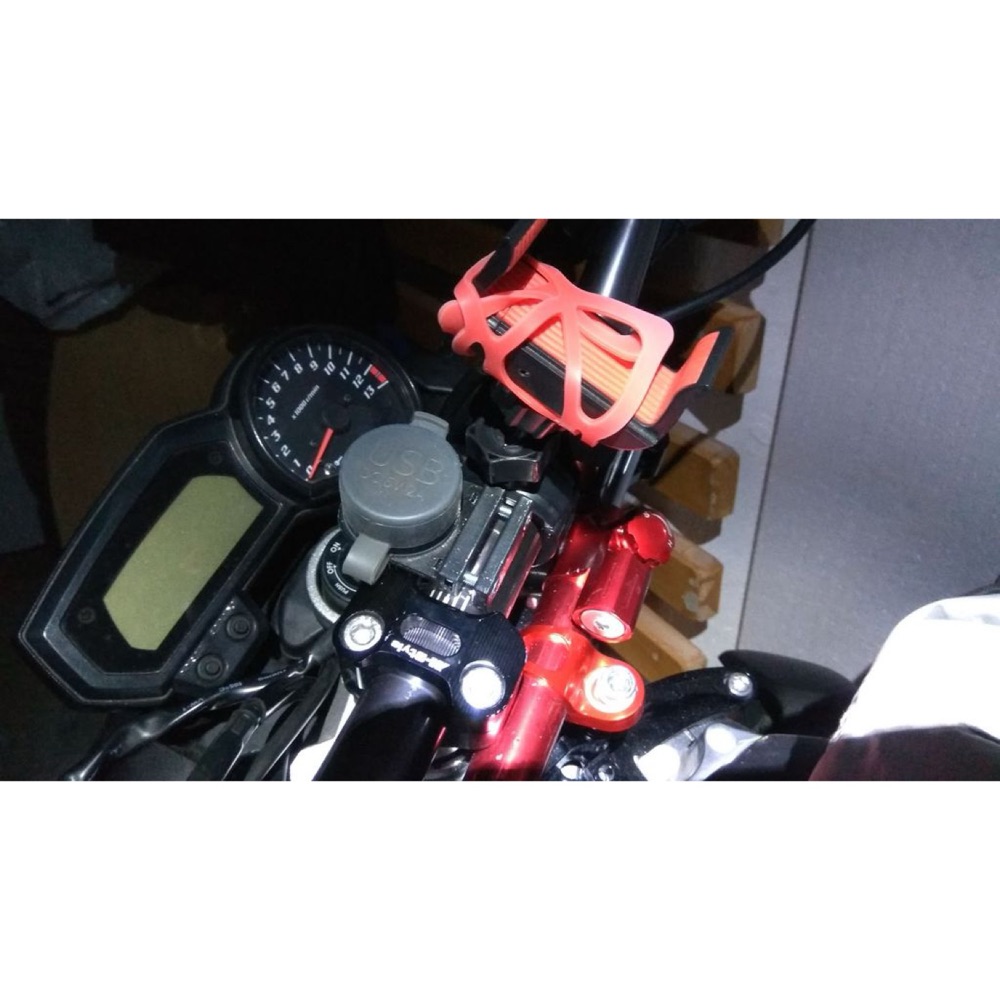 Custom motorcycle USB mount, 28mm handlebars