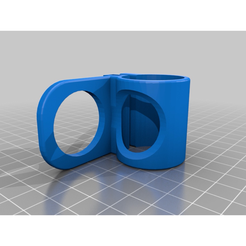 Custom motorcycle USB mount, 28mm handlebars görsel 3
