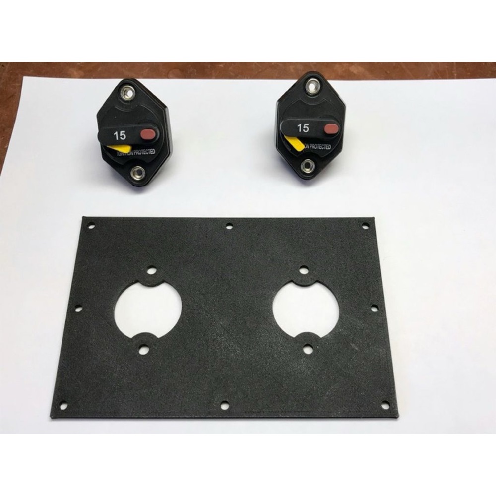 Çift DC Sigorta (Breaker) Montaj Paneli — 15A görsel 3