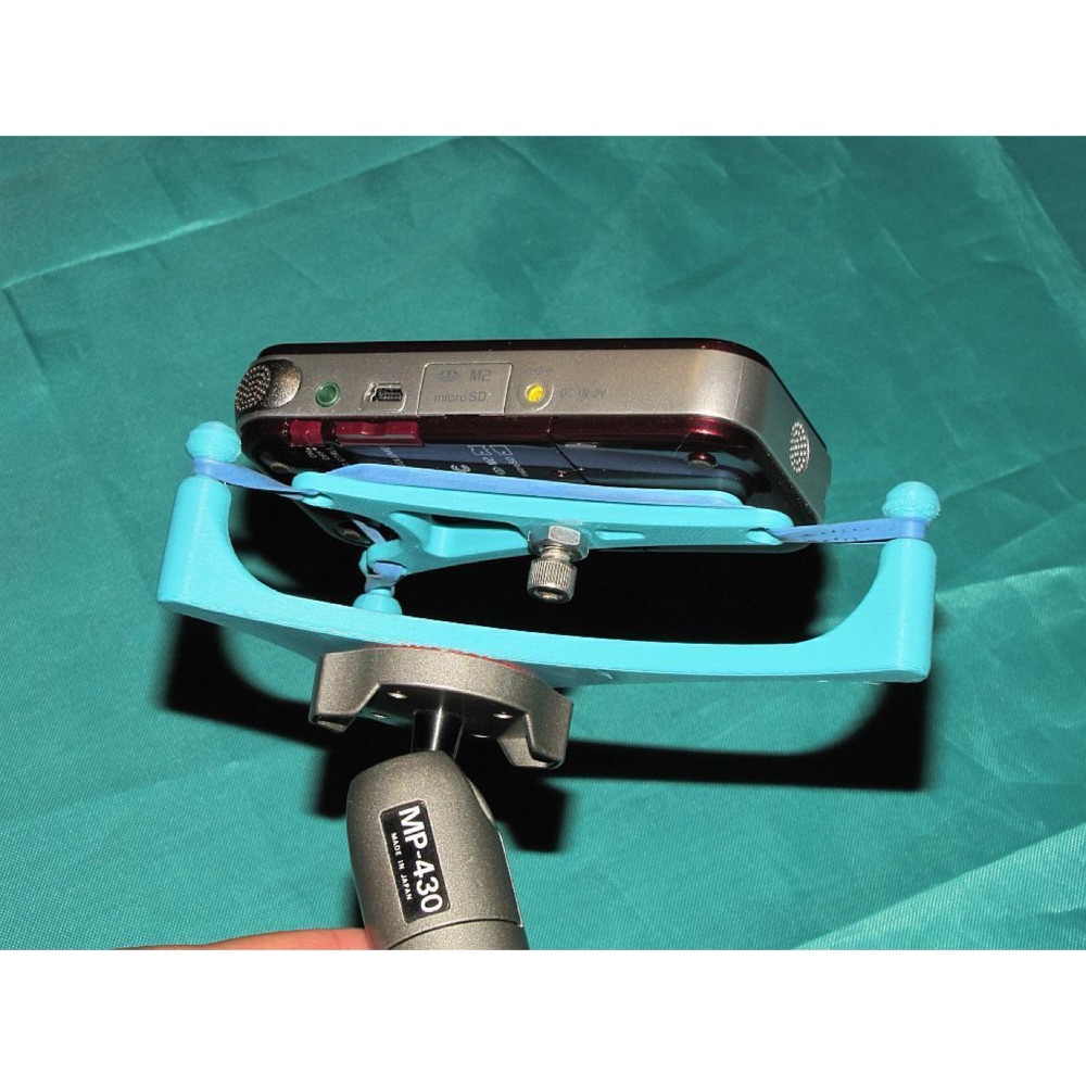 Sony PCM-M10 Ses Kayıt Cihazı için Lastik Bantlı Şok Mount (Tripod Vidalı) görsel 3