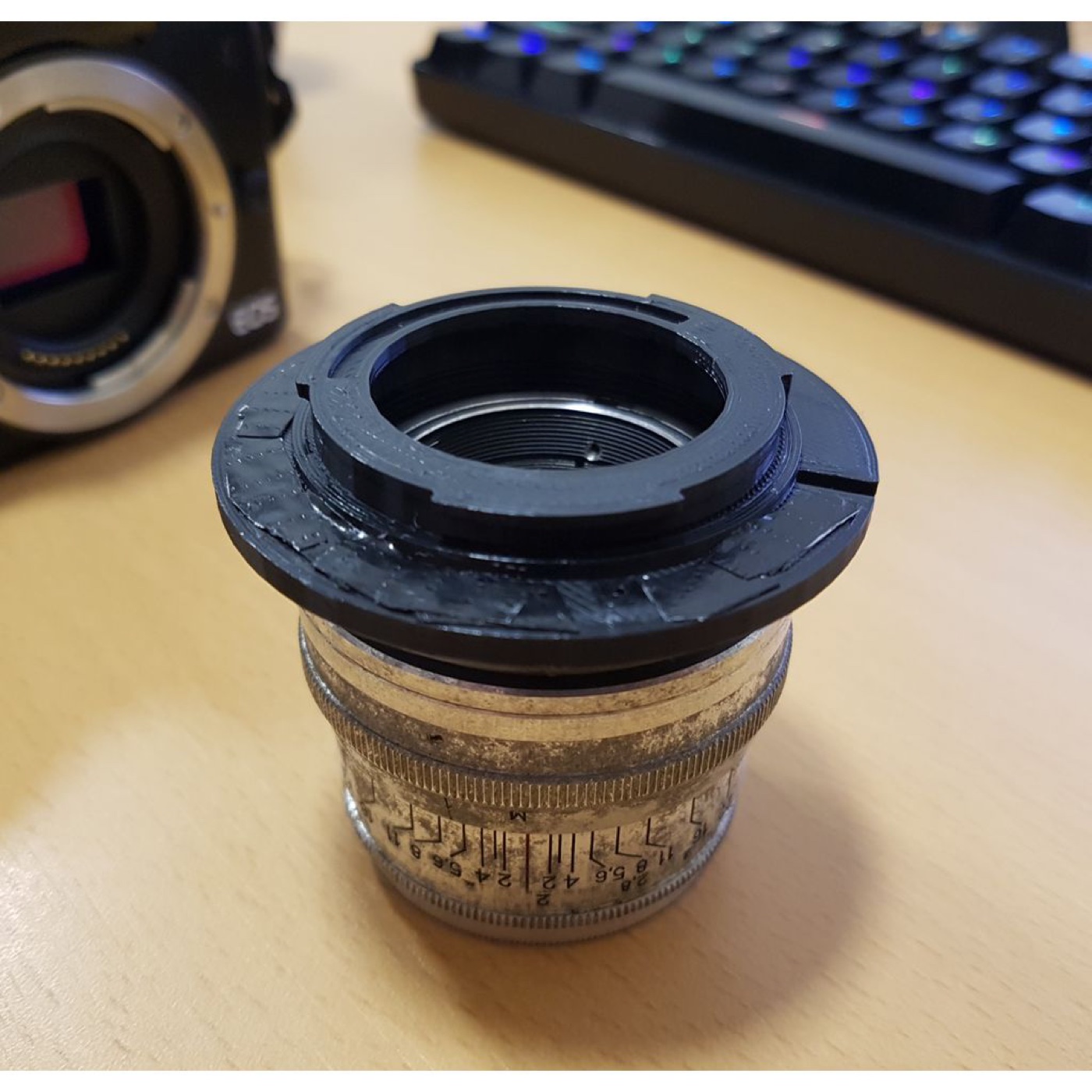 Canon EF-M Gövdeyi M39/L39 Vidalı Objektiflere Bağlayan Adaptör görsel 4