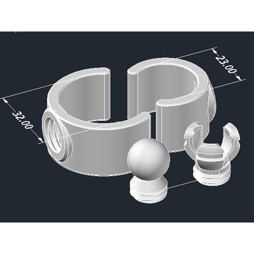 Bisiklet El Feneri Tutucusu (23 mm Gövde, 32 mm Boru) görsel 3