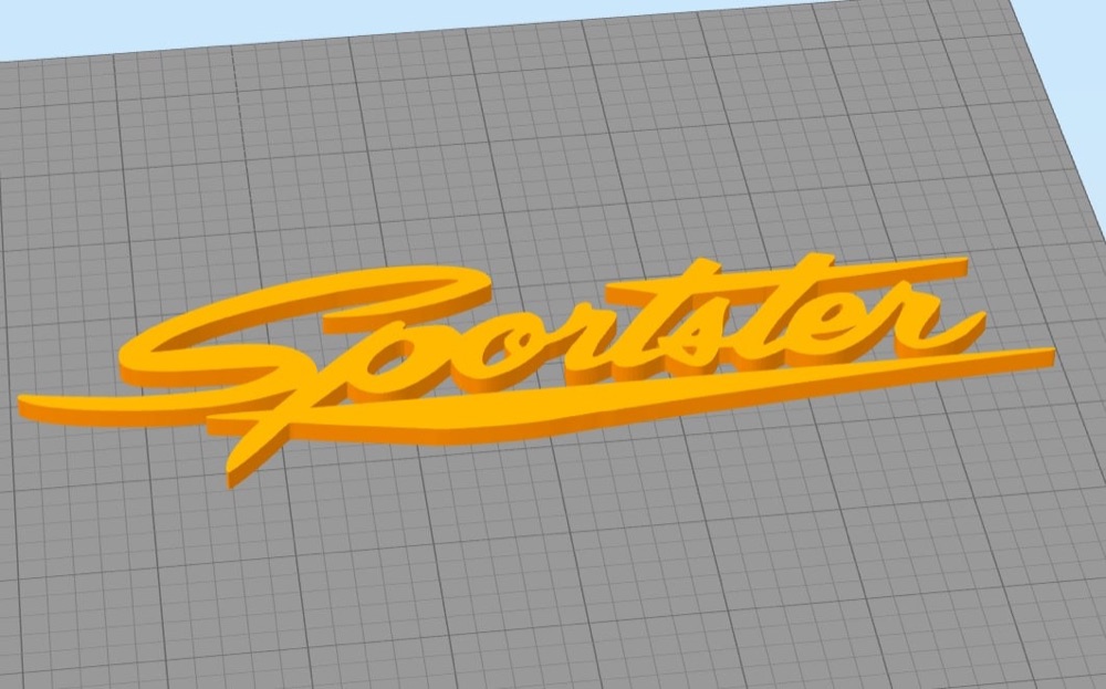 Harley Davidson Sportster Script Plaka