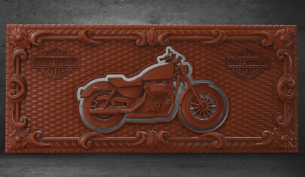Harley Davidson CNC Duvar Plakasi