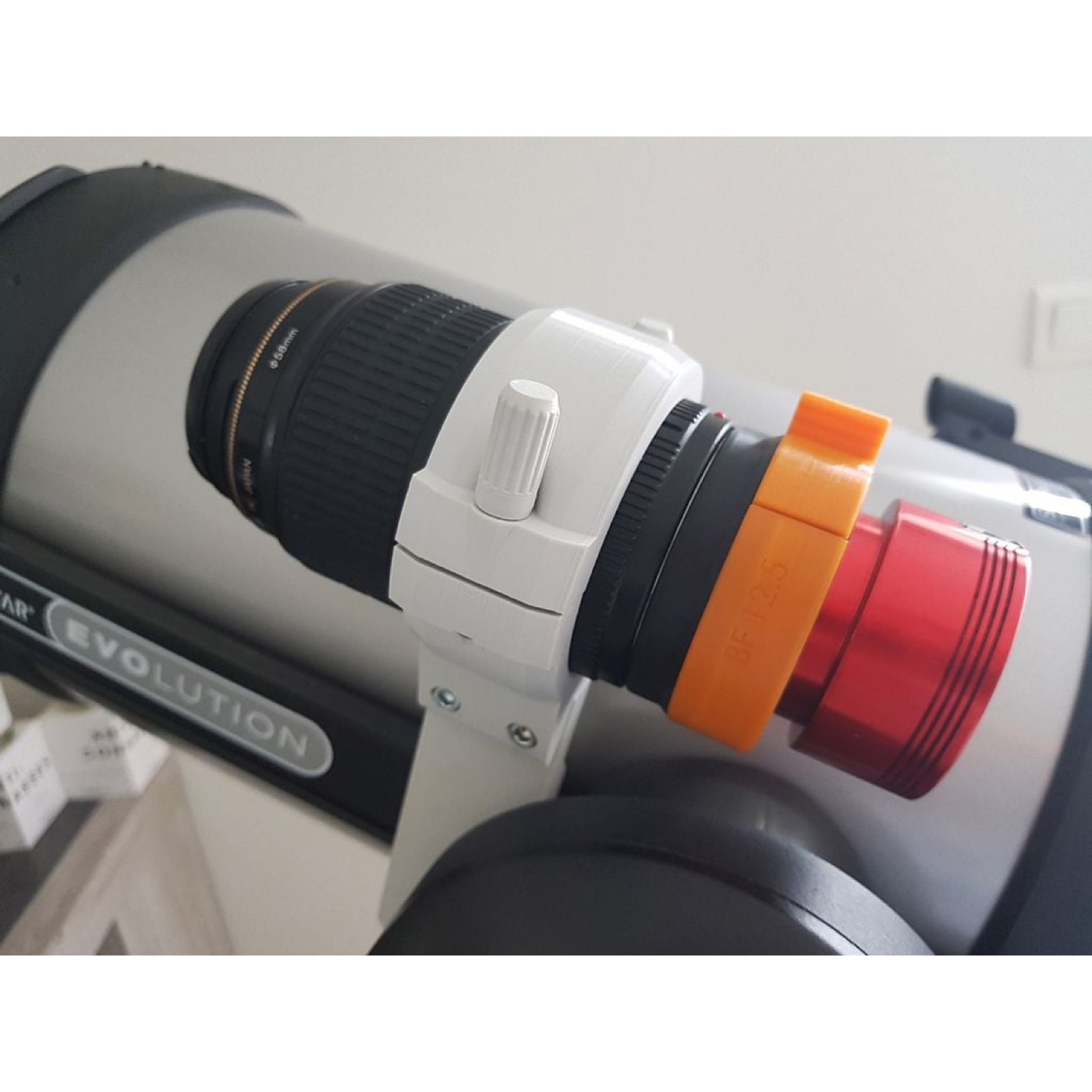Canon Objektifini ZWO ASI Astro Kameraya Bağlayan Filtre Tutuculu Adaptör görsel 2