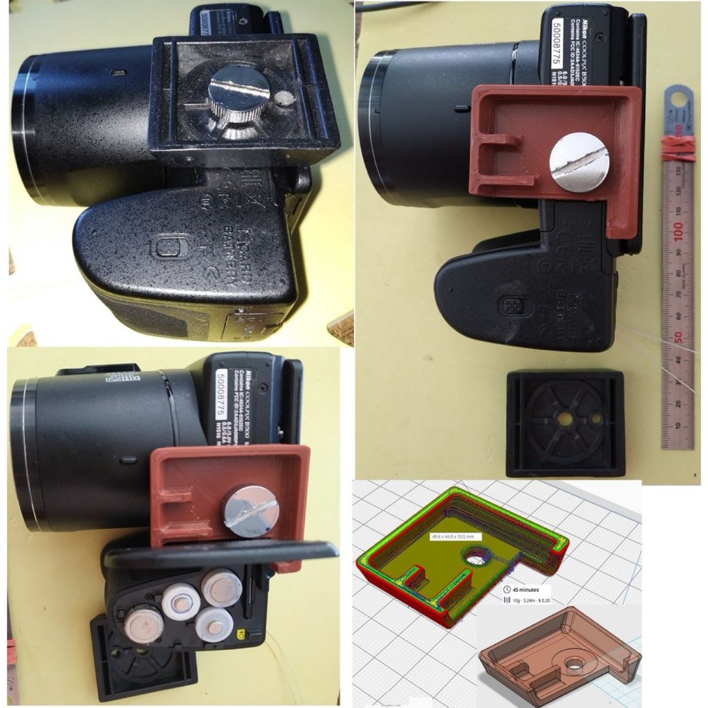 Nikon Coolpix B500 için Velbon Victory 250 Hızlı Bağlantı Plakası (Pil Kapağını Açmaya İzin Veren)