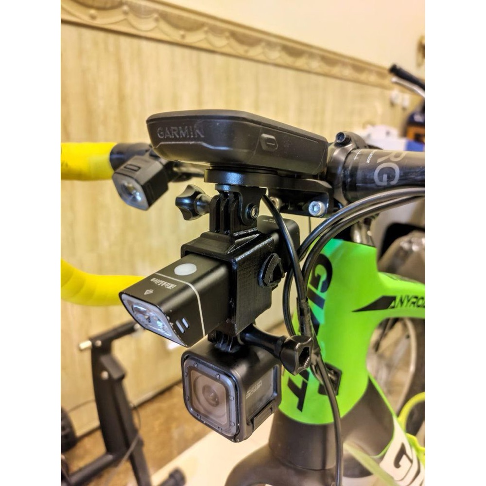 Bisiklet GoPro ve Far Ortak Montaj Braketi