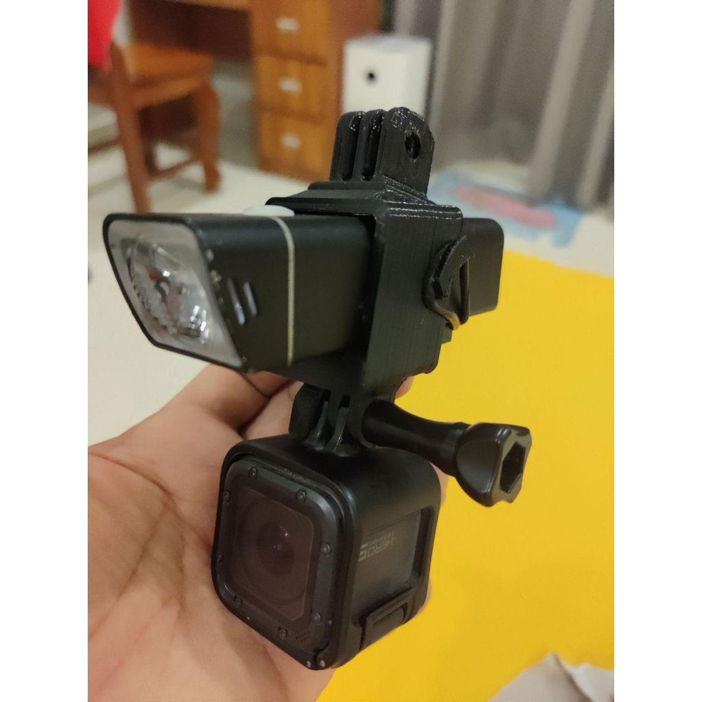 Bisiklet GoPro ve Far Ortak Montaj Braketi görsel 2