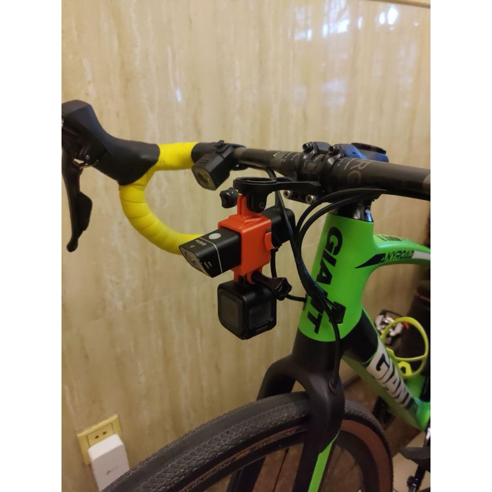 Bisiklet GoPro ve Far Ortak Montaj Braketi görsel 3