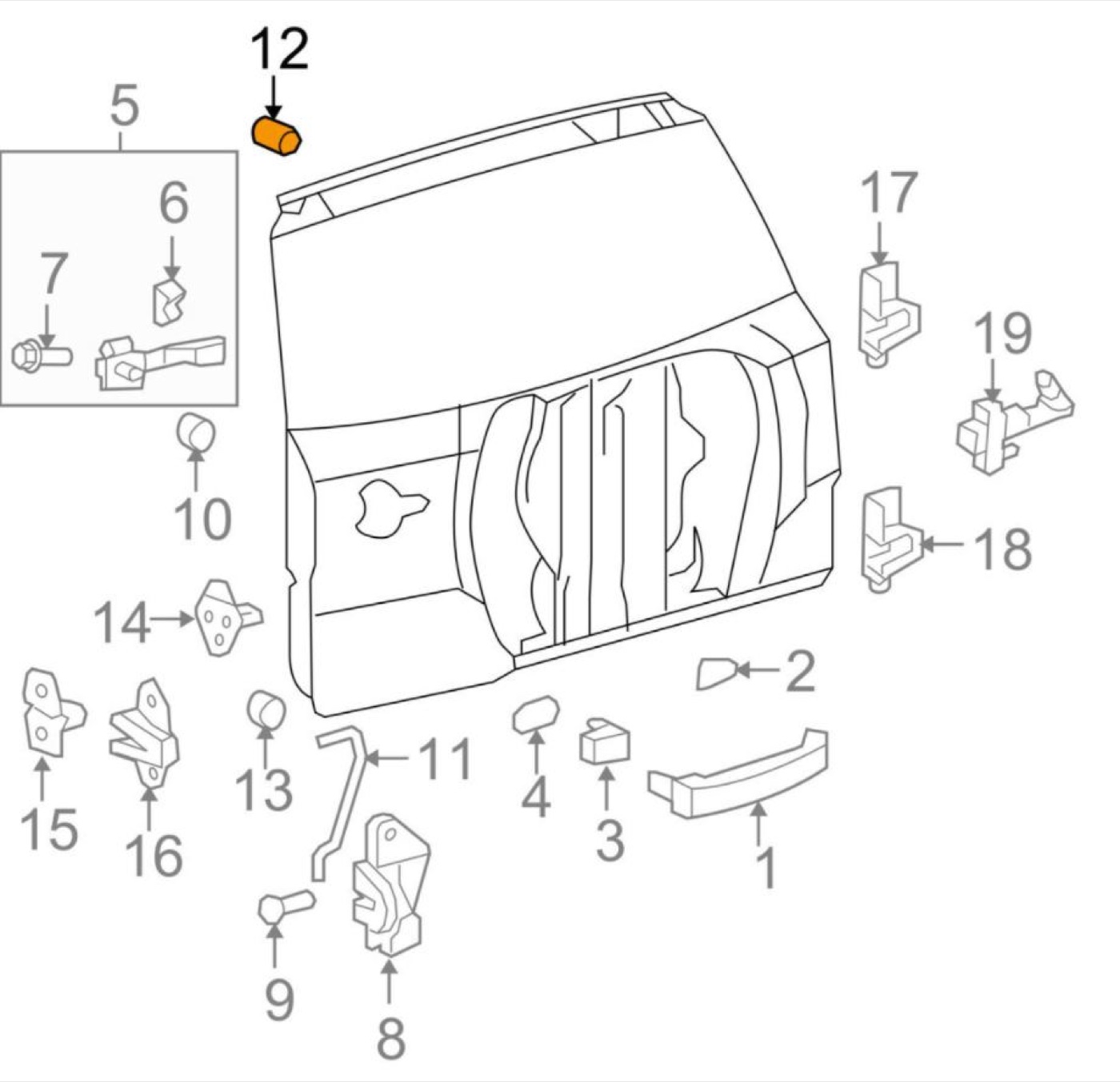 Arka Bagaj Kapısı Yastığı (Toyota RAV4 II) görsel 2