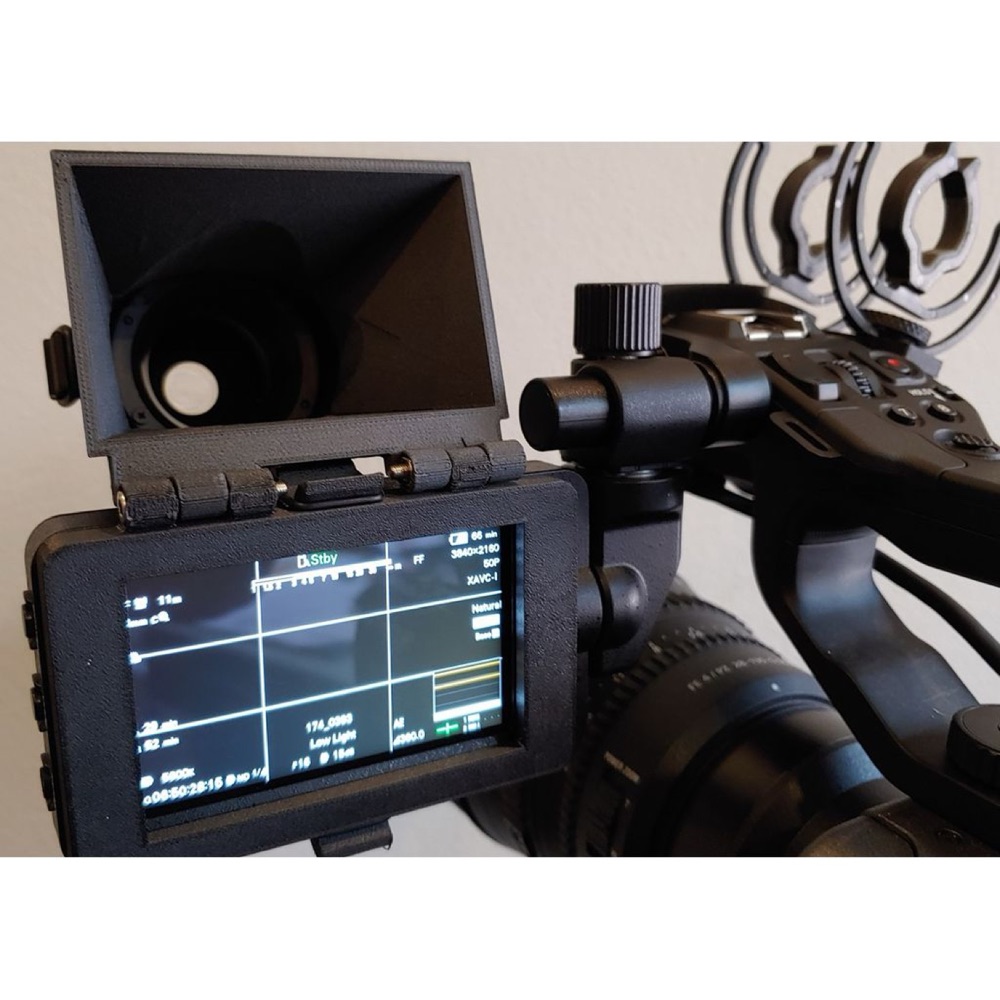 Sony FX6 LCD Ekranı için Hoodman H32MB Loupe Adaptörü ve Gövdesi (Menteşeli, Yukarı Katlanır)