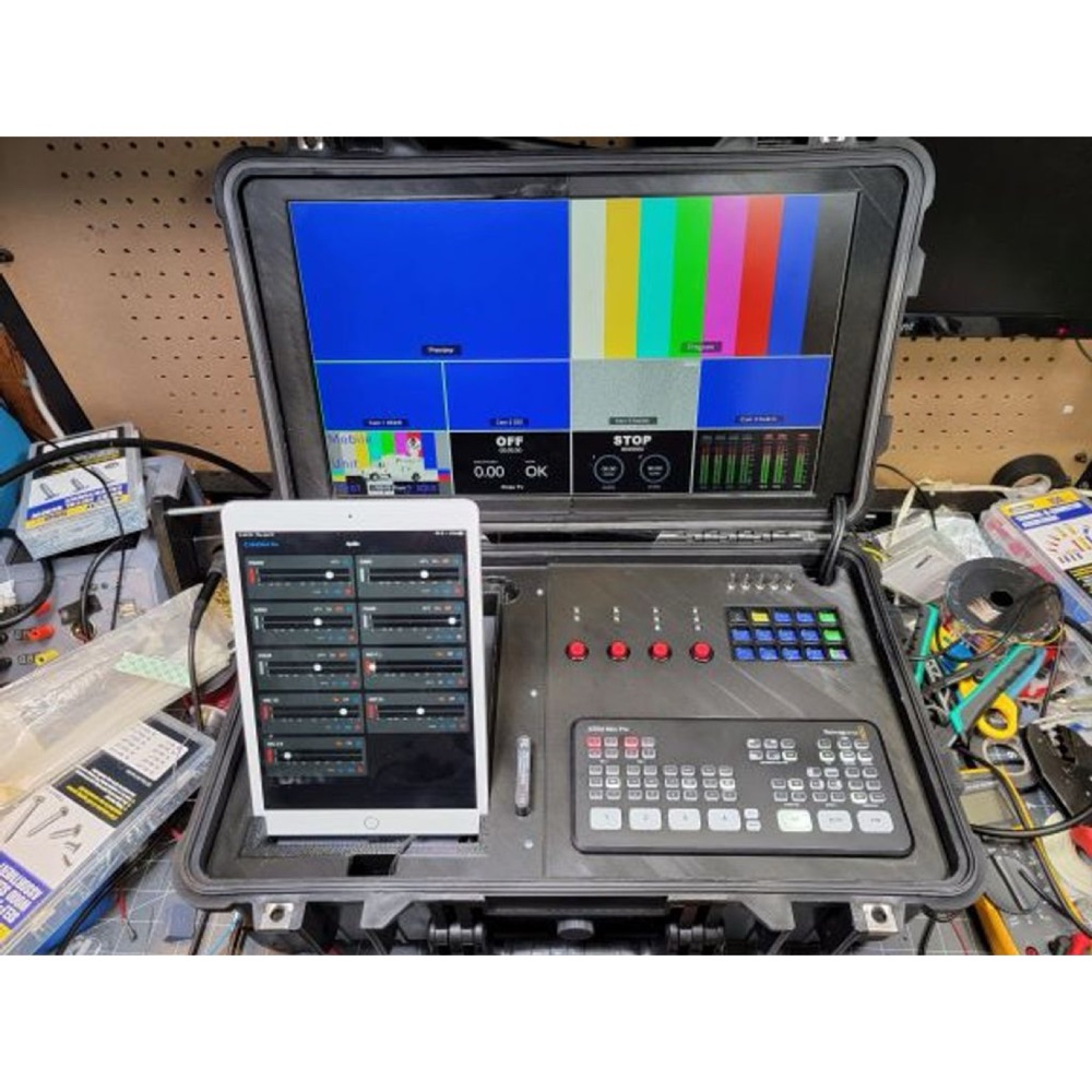 Blackmagic ATEM Mini Seyyar TV Stüdyo Kutusu Seti (Tekerlekli, iPad Kontrollü)