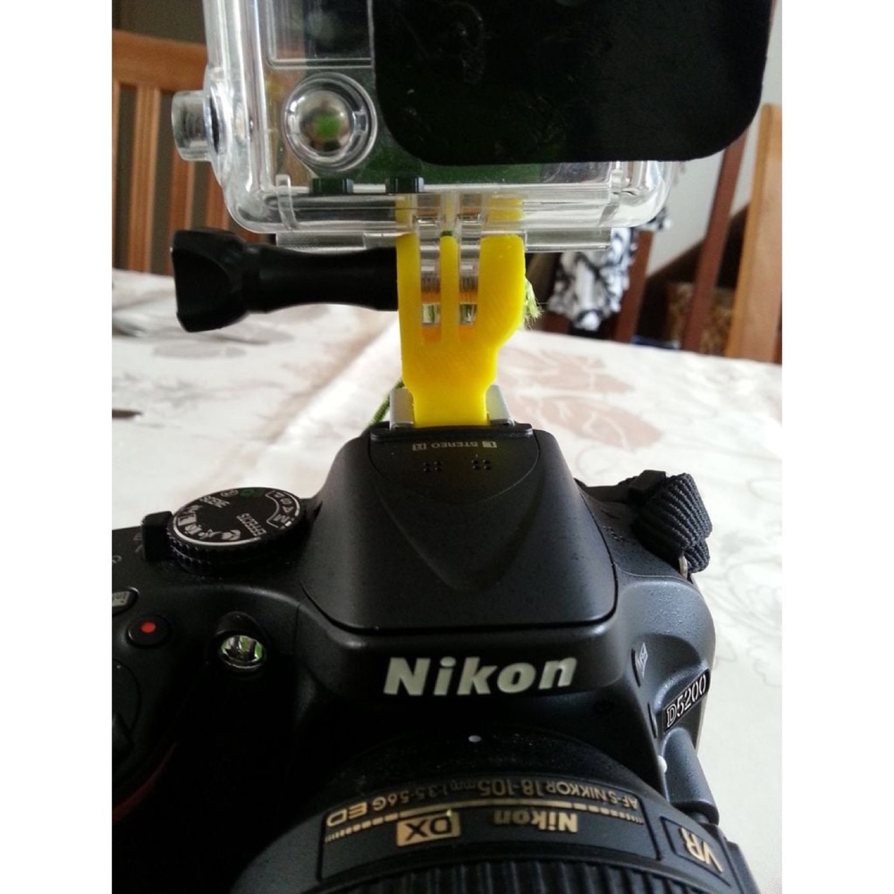 Nikon DSLR Flaş Yuvasına Takılan GoPro Bağlantı Aparatı