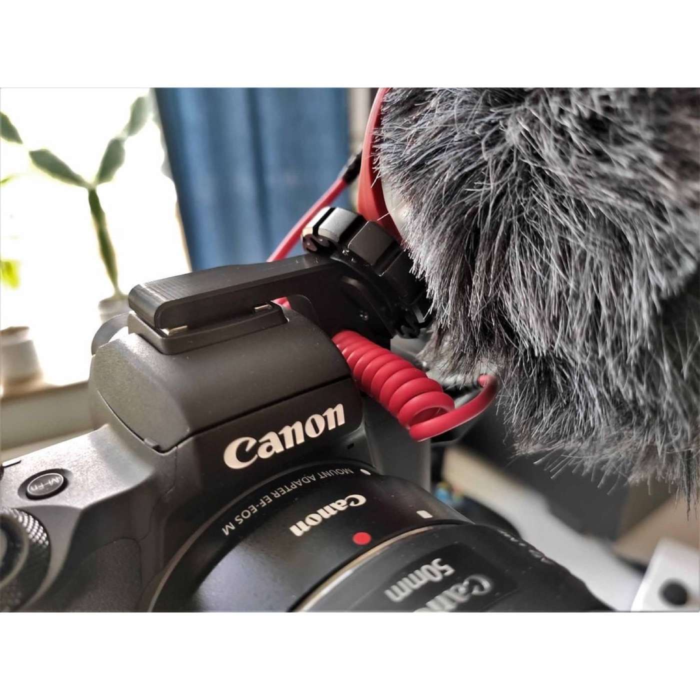 Canon M50 için Mikrofon Hotshoe Yan Montaj Aparatı