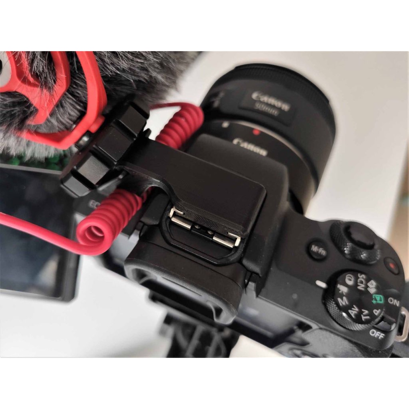 Canon M50 için Mikrofon Hotshoe Yan Montaj Aparatı görsel 4